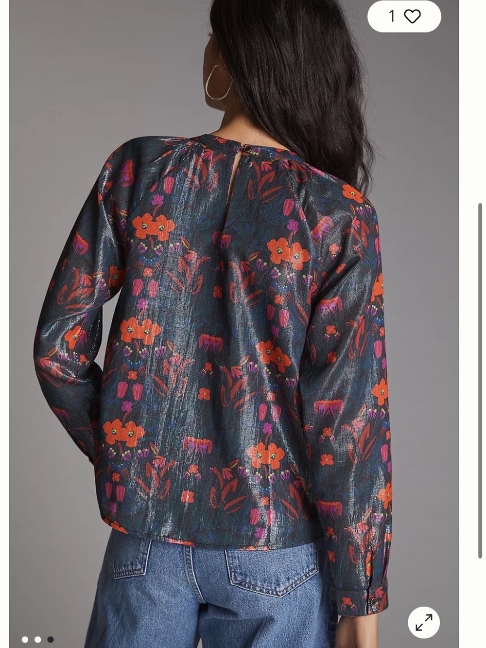 Roopa Pemmaraju floral blouse Anthropologie S - Picture 2 of 9